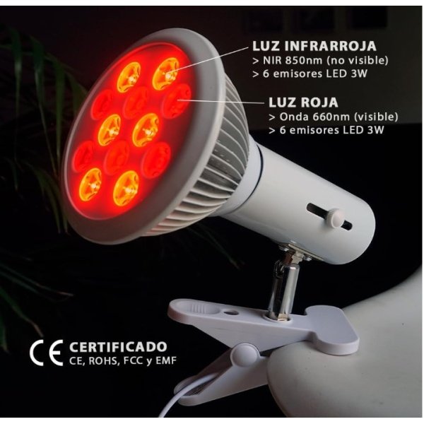 Lámpara luz roja e infrarroja para descanso y bienestar - Imagen 2