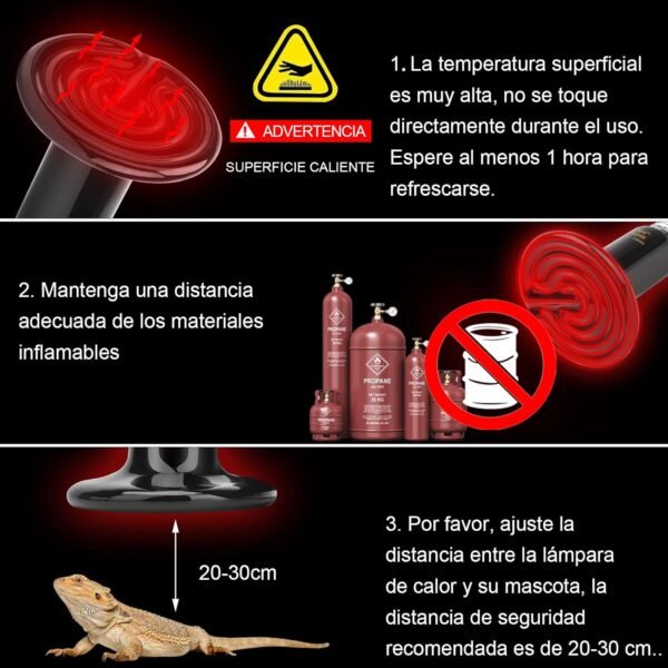 Lámpara de calor cerámica para reptiles - Imagen 3