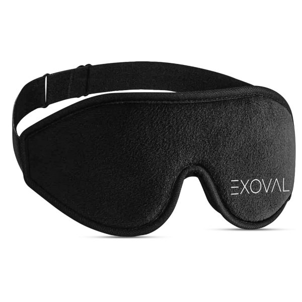 Máscara de sueño 3D Exoval – Oscuridad total y confort absoluto