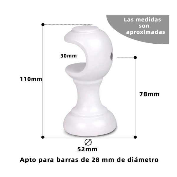 Soporte para barra cortinas - Imagen 2