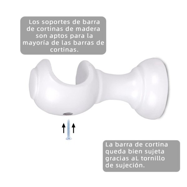 Soporte para barra cortinas - Imagen 3