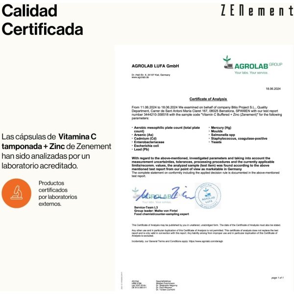 Vitamina C y Zinc - Inmunidad Reforzada 6 Meses - Imagen 3