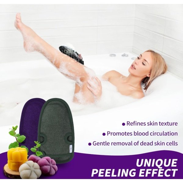 Manoplas exfoliantes naturales – Pack 2