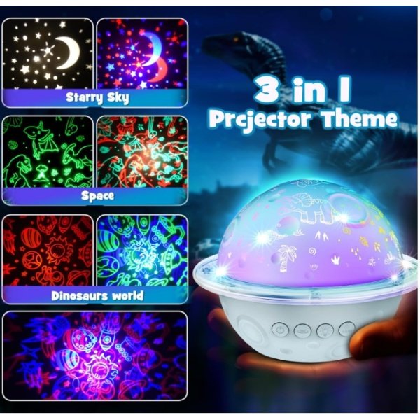 Proyector Dino Estrellado 4 en 1 - Imagen 2