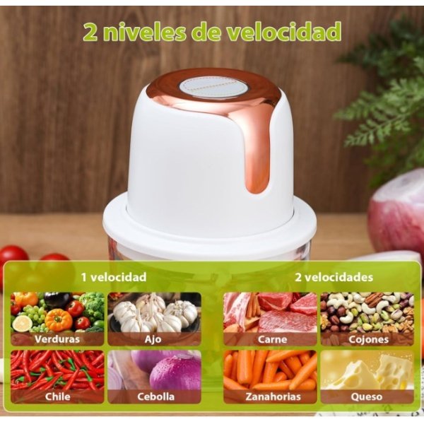 Picadora Eléctrica USB 1300ml – Potente y Compacta - Imagen 4