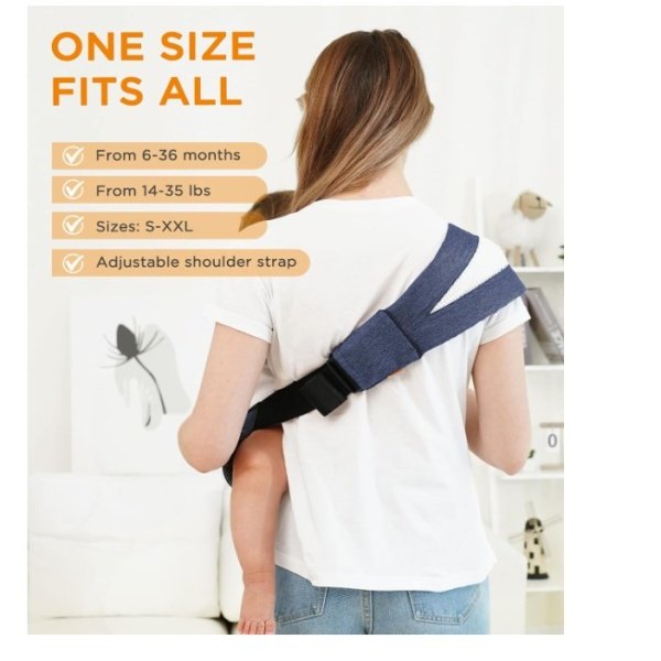 Portabebés ergonómico GAGAKU – Azul marino - Imagen 3