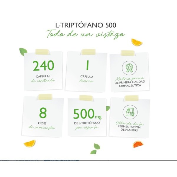 L-Triptófano Vegano 500 mg | Descanso Natural 8 Meses - Imagen 2