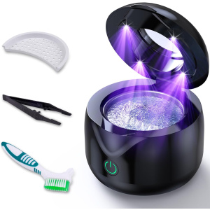 Limpiador ultrasónico para retenedores y dentaduras 45 kHz | 25 W con luz UV